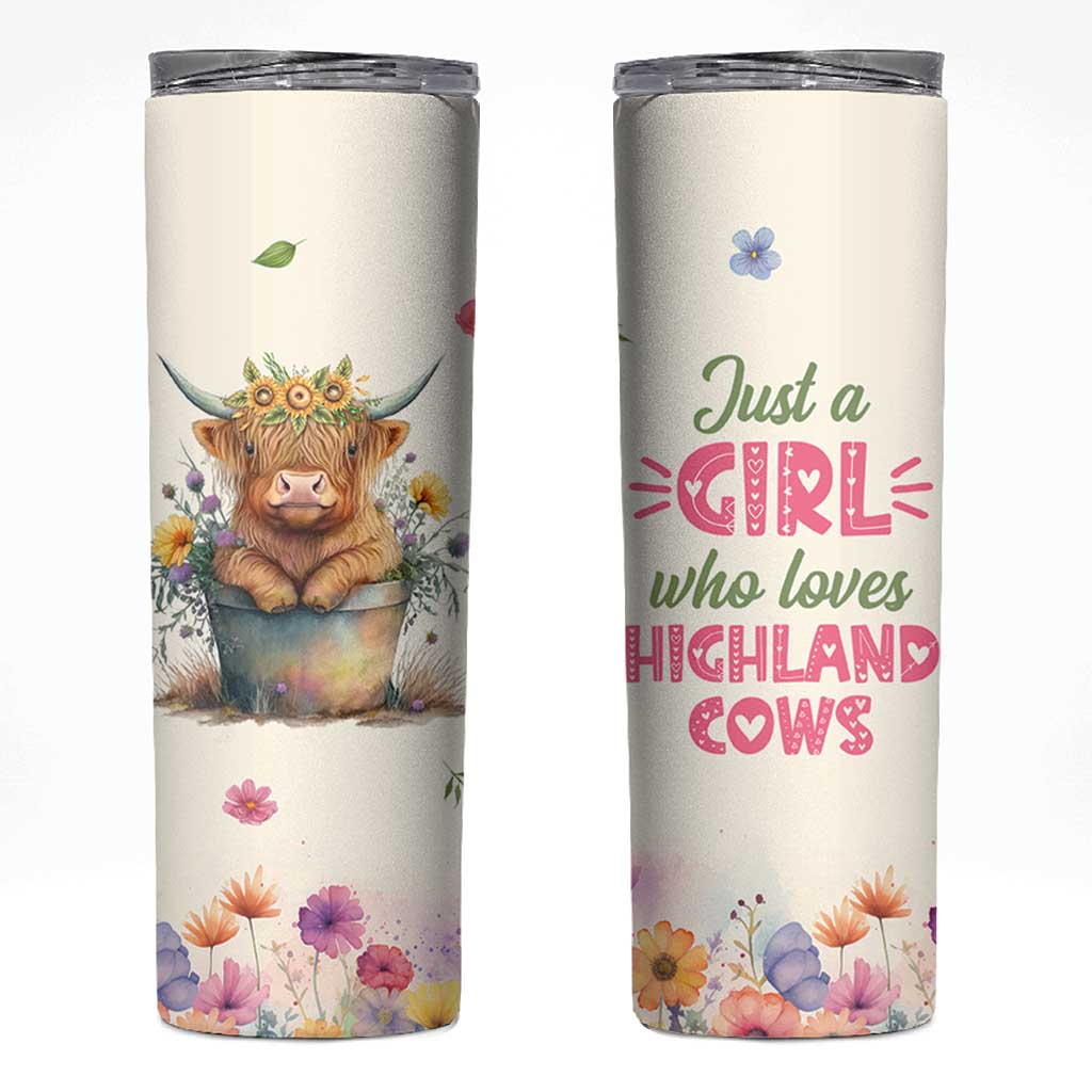 Highland Cow Gifts For Women Skinny Tumbler Cow Lover Farming Gifts For Cowgirls Farmers