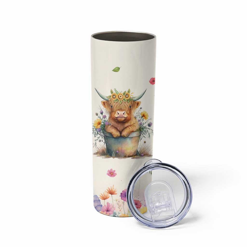 Highland Cow Gifts For Women Skinny Tumbler Cow Lover Farming Gifts For Cowgirls Farmers