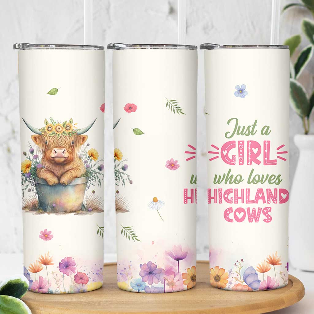 Highland Cow Gifts For Women Skinny Tumbler Cow Lover Farming Gifts For Cowgirls Farmers