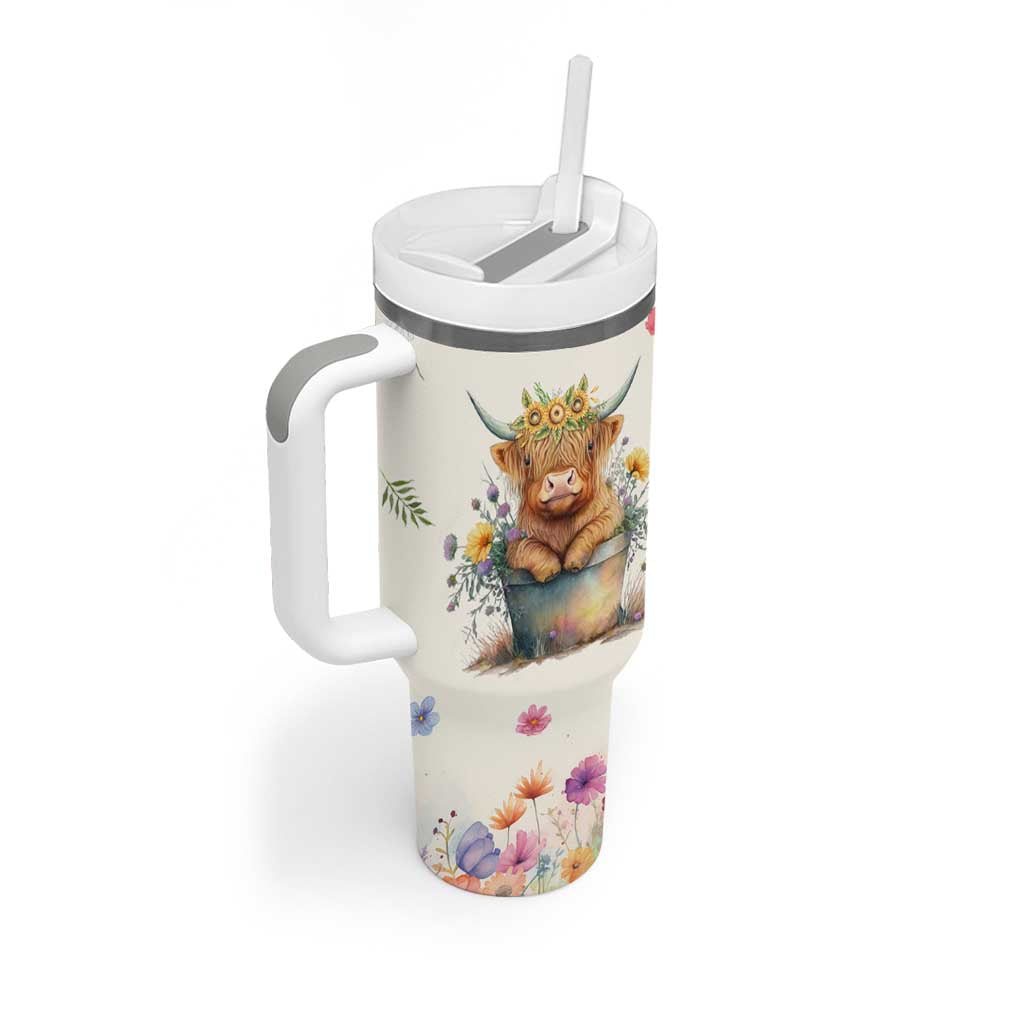 Highland Cow Gifts For Women Tumbler With Handle Cow Lover Farming Gifts For Cowgirls Farmers