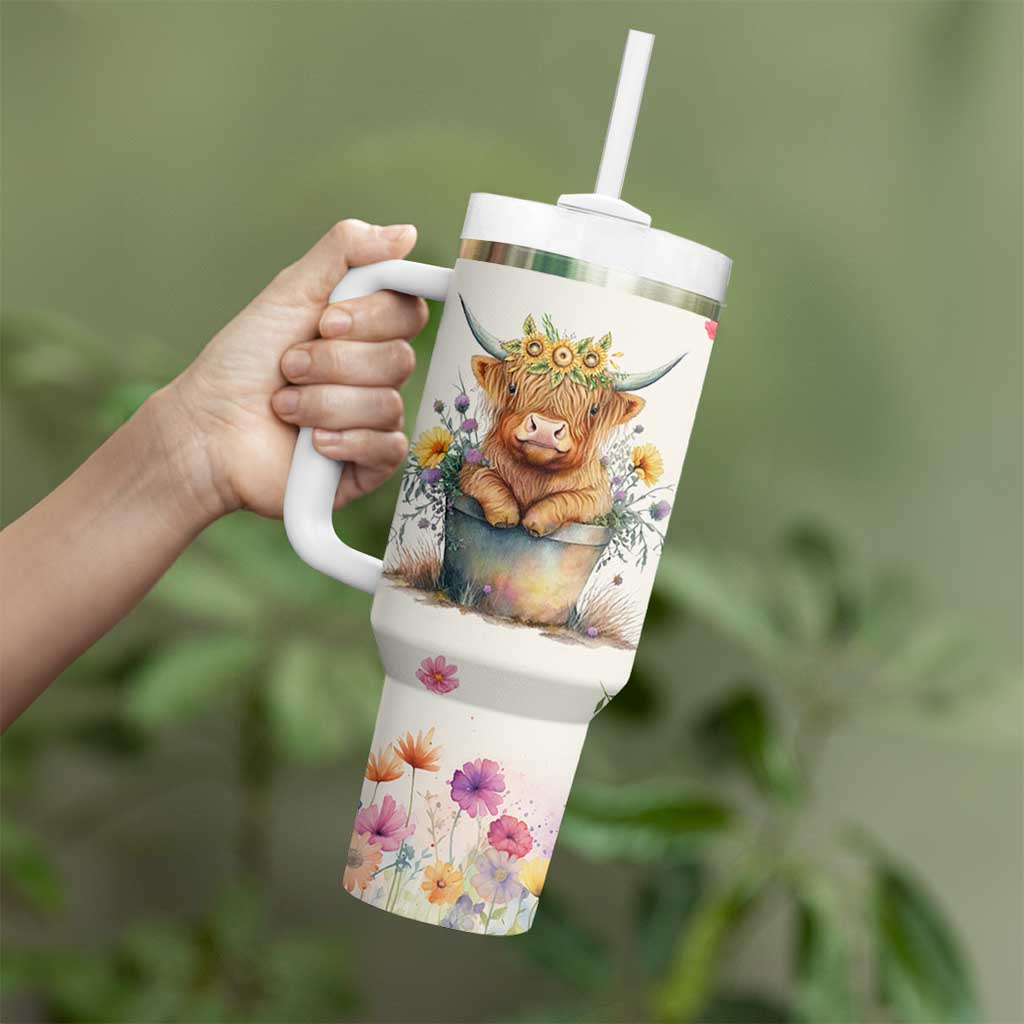 Highland Cow Gifts For Women Tumbler With Handle Cow Lover Farming Gifts For Cowgirls Farmers