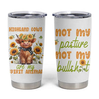 Highland Cow Gifts For Women Tumbler Cup Funny Cow Gift For Cow Lovers Sunflower