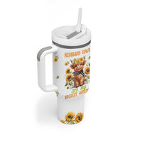 Highland Cow Gifts For Women Tumbler With Handle Funny Cow Gift For Cow Lovers Sunflower