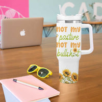 Highland Cow Gifts For Women Tumbler With Handle Funny Cow Gift For Cow Lovers Sunflower