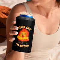 Fck Off Im Writing 4 in 1 Can Cooler Tumbler Writer Gfts For Author Warning Cup