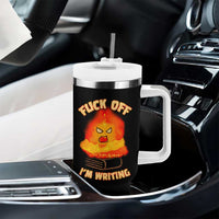 Fck Off Im Writing Tumbler With Handle Writer Gfts For Author Warning Cup