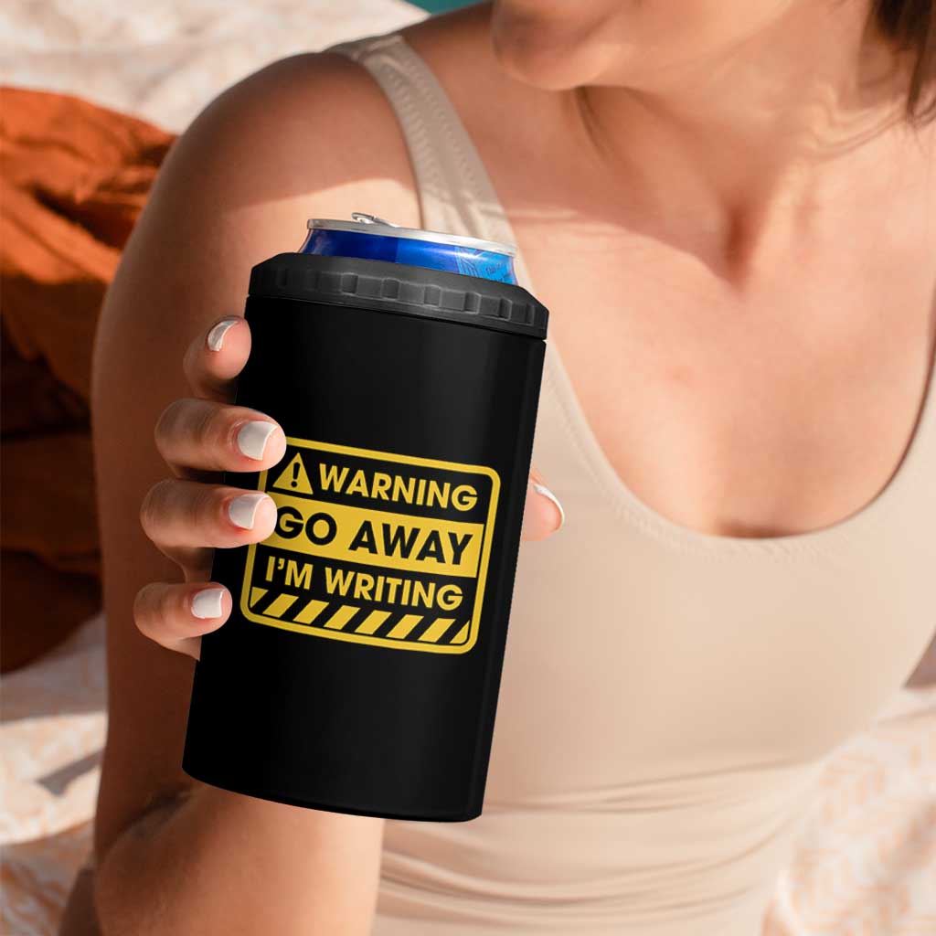 Go Away Im Writing 4 in 1 Can Cooler Tumbler Writer Gfts For Author Warning Cup