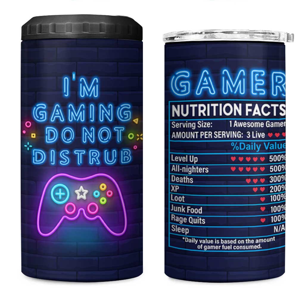 Gaming Gifts 4 in 1 Can Cooler Tumbler Video Game Gamer Gift For Son Teen Boy Girl