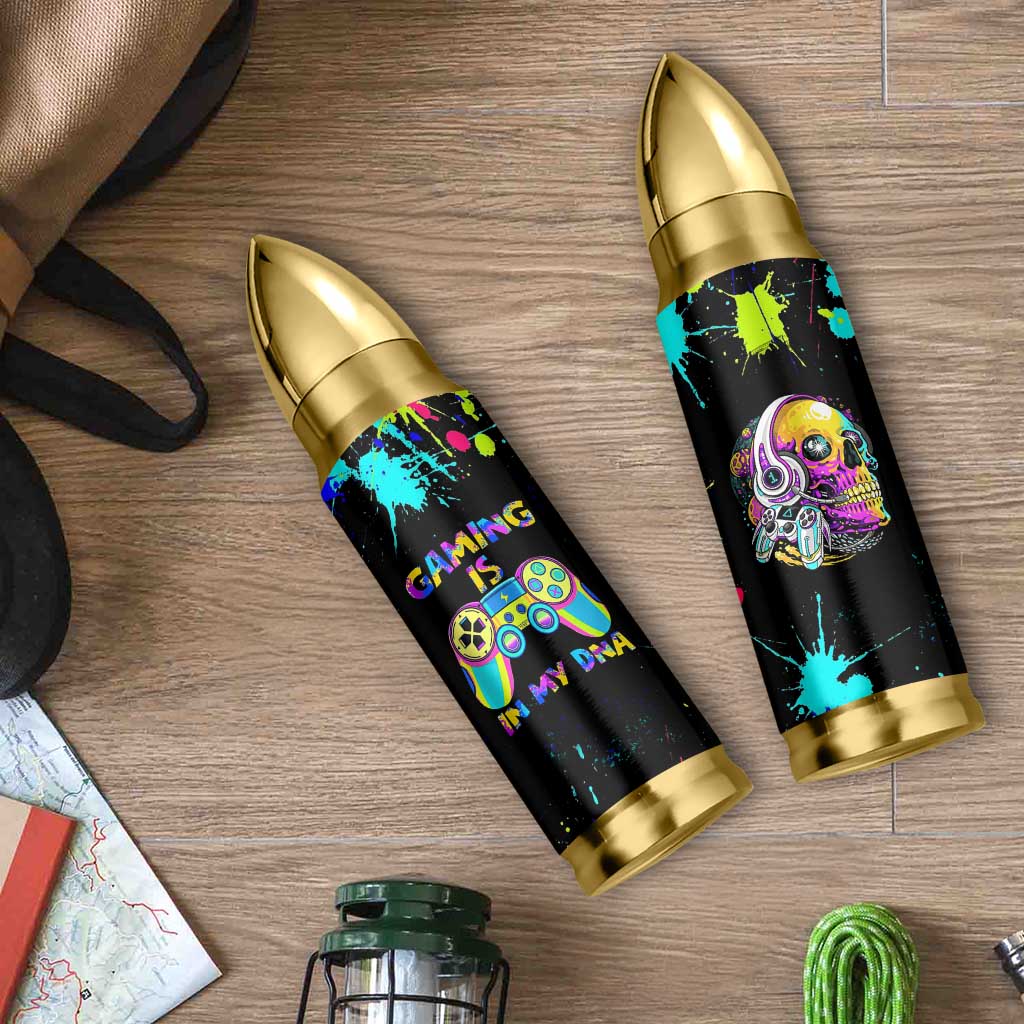 Gaming Gifts Bullet Tumbler Gamer Video Game Controller Colorful Graffiti Skeleton