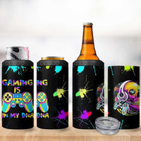 Gaming Gifts 4 in 1 Can Cooler Tumbler Gamer Video Game Controller Colorful Graffiti Skeleton
