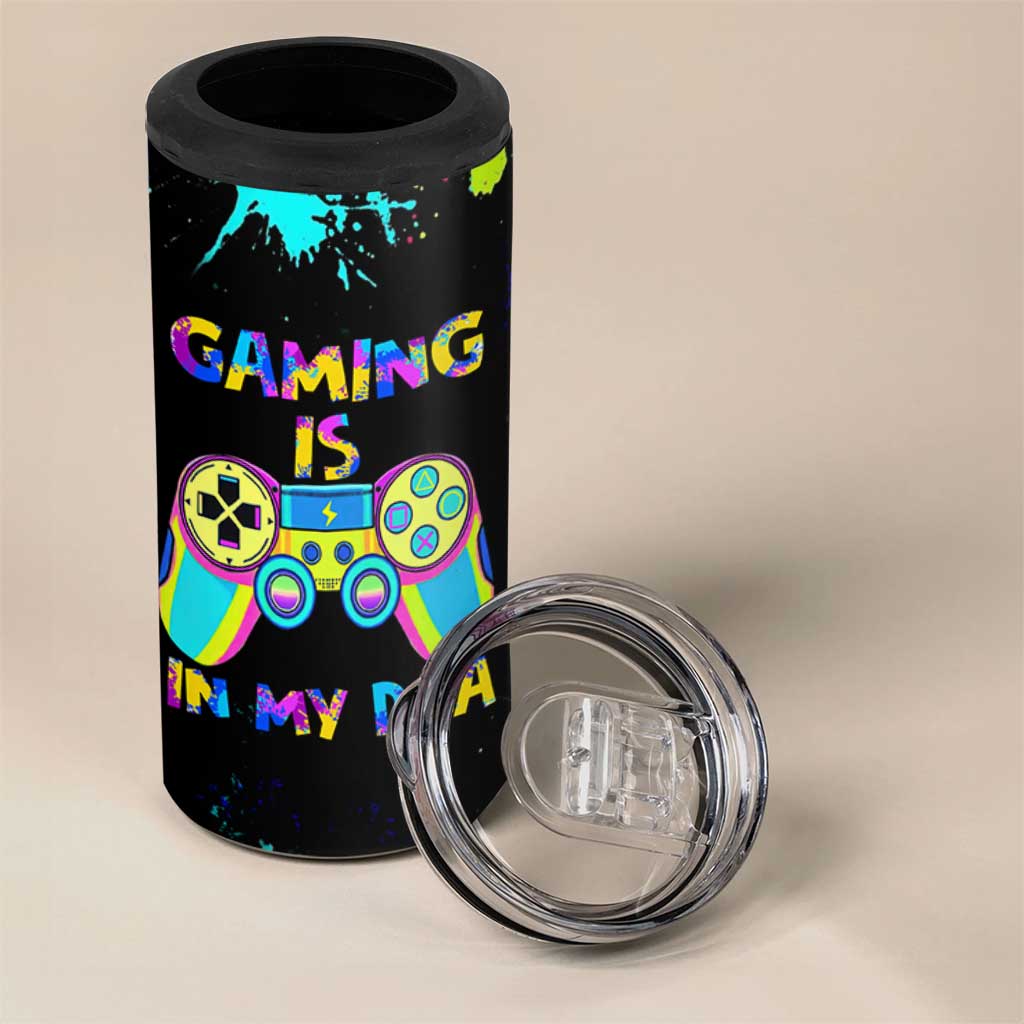 Gaming Gifts 4 in 1 Can Cooler Tumbler Gamer Video Game Controller Colorful Graffiti Skeleton