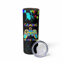 Gaming Gifts Skinny Tumbler Gamer Video Game Controller Colorful Graffiti Skeleton
