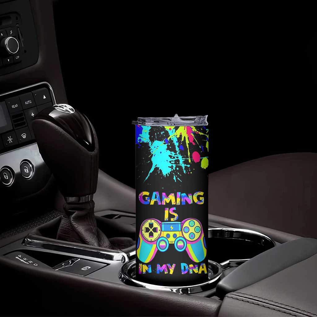 Gaming Gifts Skinny Tumbler Gamer Video Game Controller Colorful Graffiti Skeleton