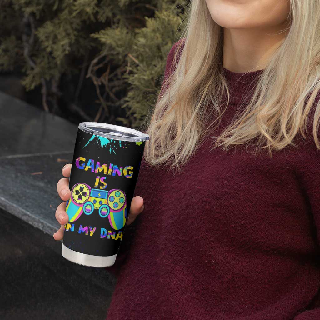 Gaming Gifts Tumbler Cup Gamer Video Game Controller Colorful Graffiti Skeleton