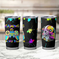Gaming Gifts Tumbler Cup Gamer Video Game Controller Colorful Graffiti Skeleton