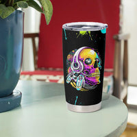 Gaming Gifts Tumbler Cup Gamer Video Game Controller Colorful Graffiti Skeleton