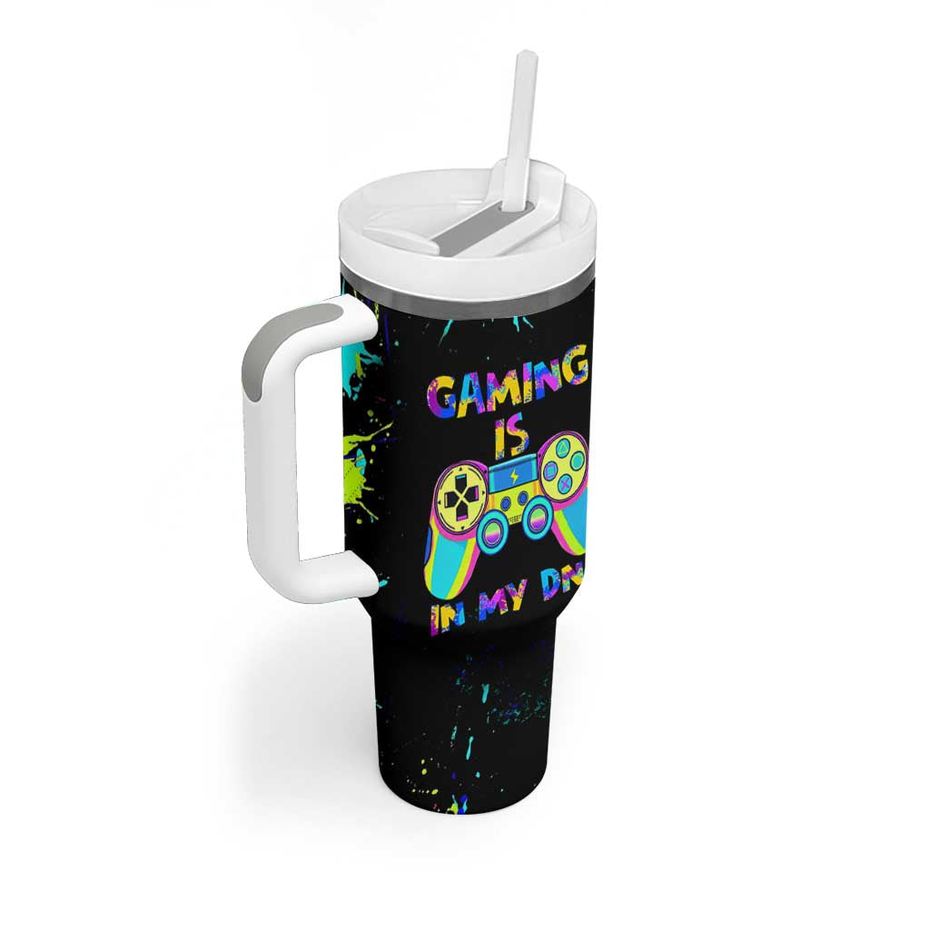 Gaming Gifts Tumbler With Handle Gamer Video Game Controller Colorful Graffiti Skeleton