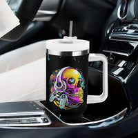 Gaming Gifts Tumbler With Handle Gamer Video Game Controller Colorful Graffiti Skeleton