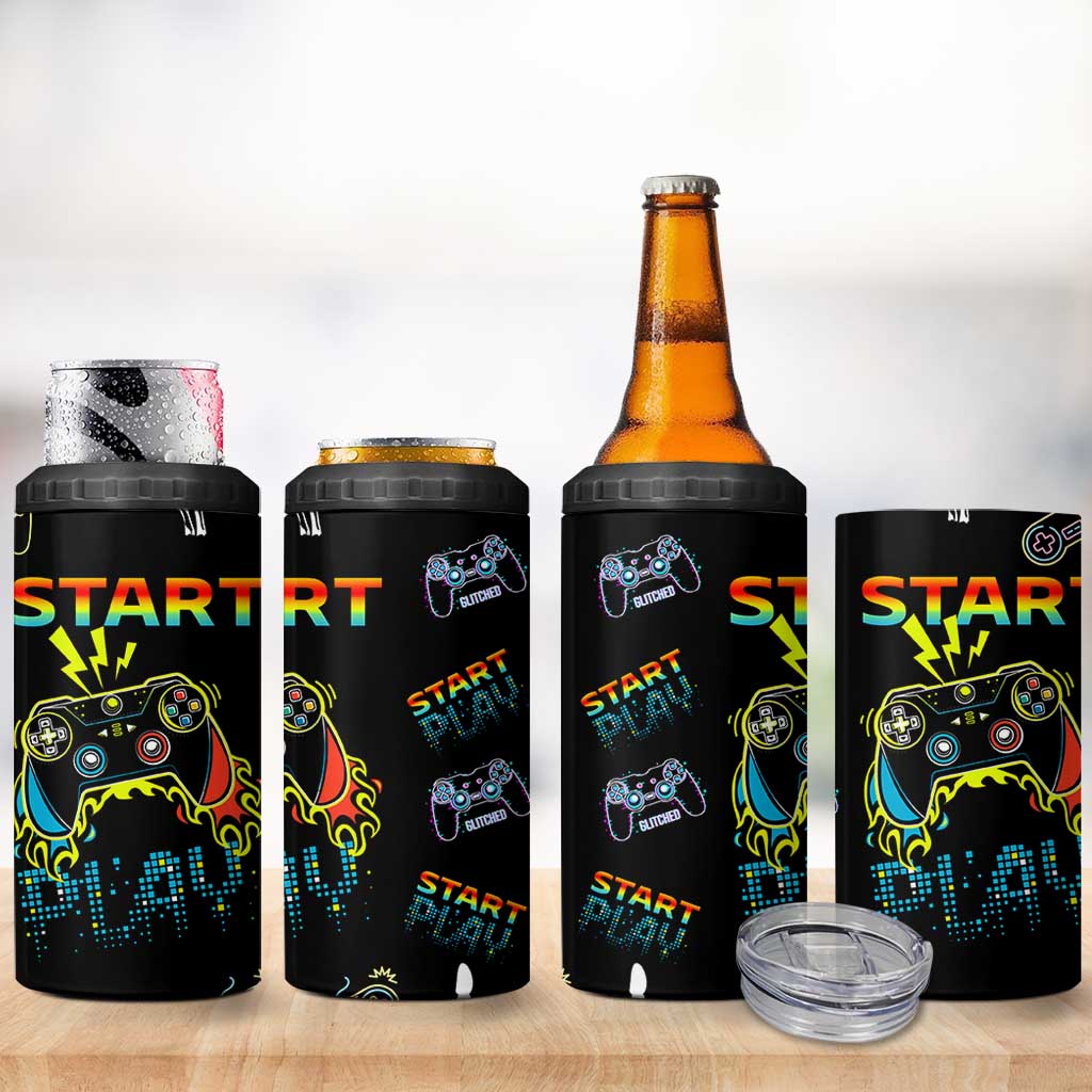 Gaming Gifts For Men Boys 4 in 1 Can Cooler Tumbler Gamer Birthday Gift Gamings Stuff