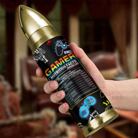 Gaming Gifts For Men Boys Bullet Tumbler Cool Gamer Nutritional Facts Video Game