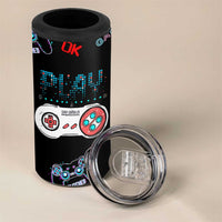 Gaming Gifts For Men Boys 4 in 1 Can Cooler Tumbler Cool Gamer Nutritional Facts Video Game