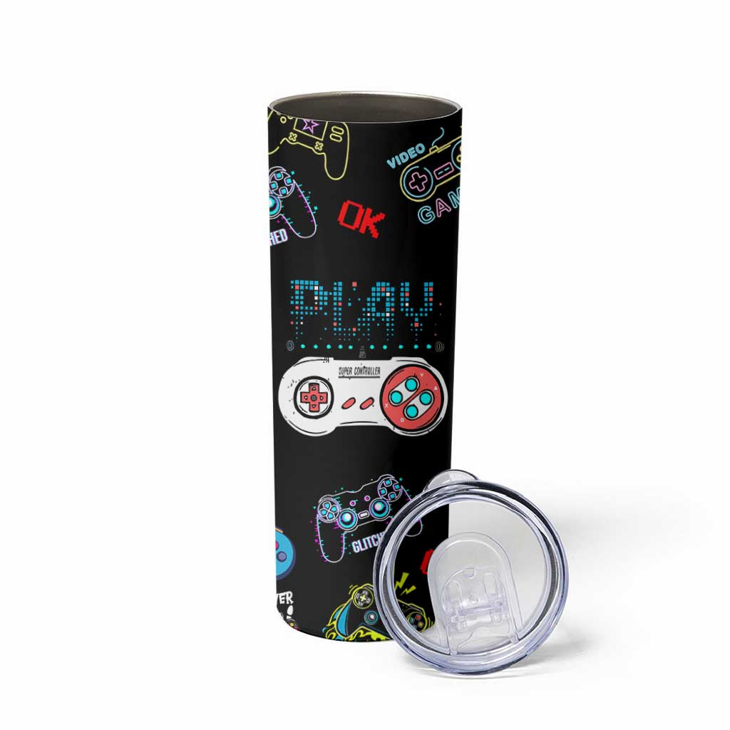 Gaming Gifts For Men Boys Skinny Tumbler Cool Gamer Nutritional Facts Video Game