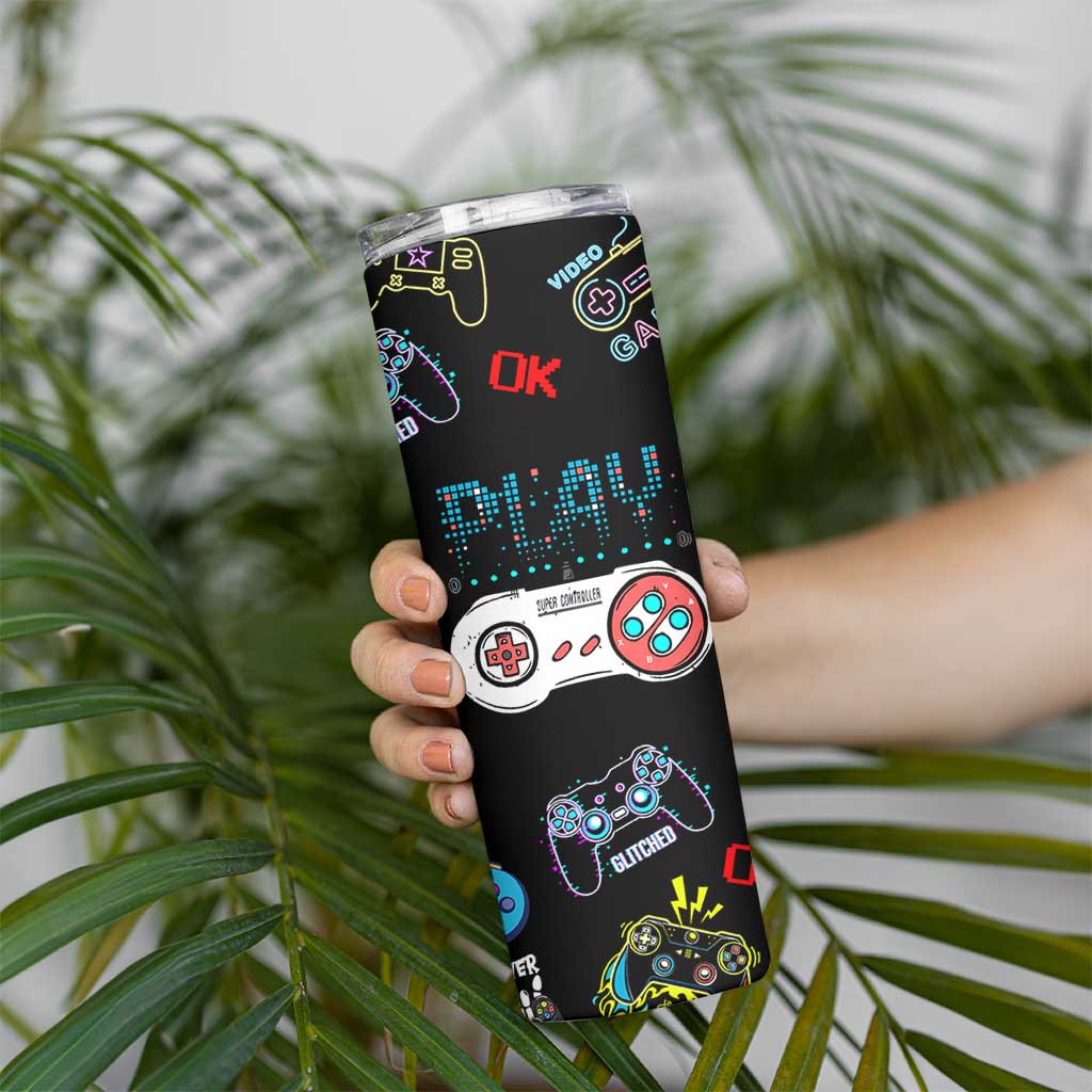 Gaming Gifts For Men Boys Skinny Tumbler Cool Gamer Nutritional Facts Video Game