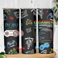 Gaming Gifts For Men Boys Skinny Tumbler Cool Gamer Nutritional Facts Video Game