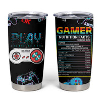 Gaming Gifts For Men Boys Tumbler Cup Cool Gamer Nutritional Facts Video Game