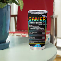 Gaming Gifts For Men Boys Tumbler Cup Cool Gamer Nutritional Facts Video Game