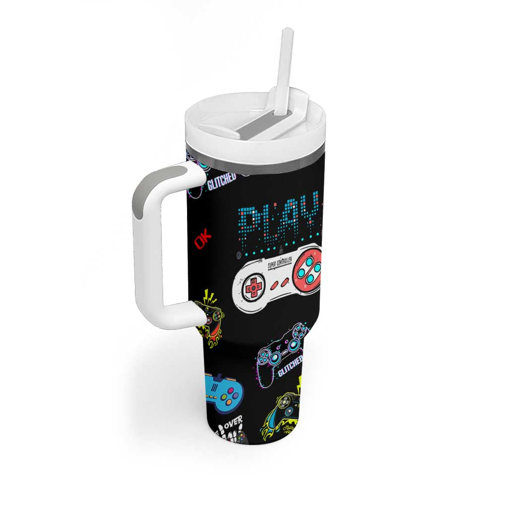 Gaming Gifts For Men Boys Tumbler With Handle Cool Gamer Nutritional Facts Video Game