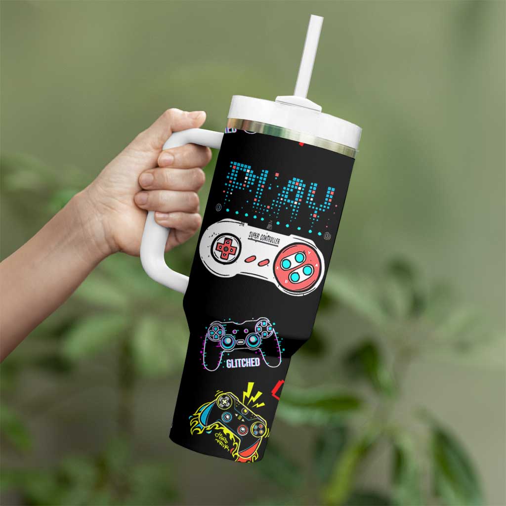Gaming Gifts For Men Boys Tumbler With Handle Cool Gamer Nutritional Facts Video Game