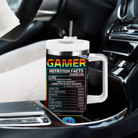 Gaming Gifts For Men Boys Tumbler With Handle Cool Gamer Nutritional Facts Video Game