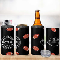 American Football 4 in 1 Can Cooler Tumbler Funny Eat Sleep Football Repeat