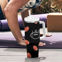 American Football Tumbler With Handle Funny Eat Sleep Football Repeat