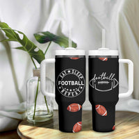 American Football Tumbler With Handle Funny Eat Sleep Football Repeat