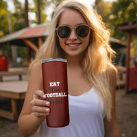 American Football Skinny Tumbler Eat Sleep Football Repeat Dad Fans Coaches