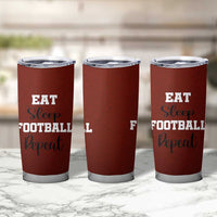 American Football Tumbler Cup Eat Sleep Football Repeat Dad Fans Coaches