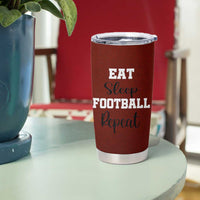 American Football Tumbler Cup Eat Sleep Football Repeat Dad Fans Coaches