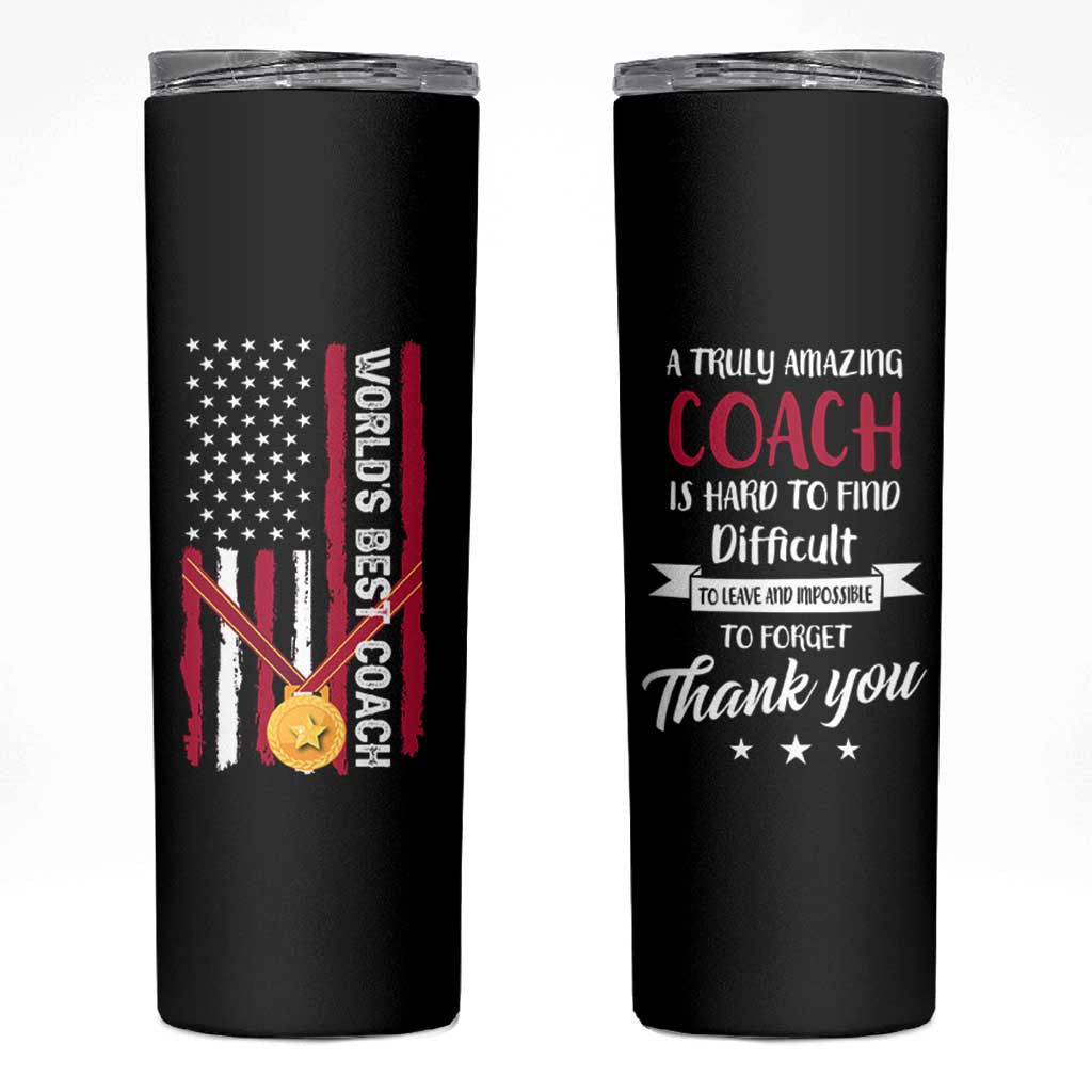 Best Coach Appreciation Gifts Skinny Tumbler Thank You Coach Coaches Appreciation Gifts US Flag
