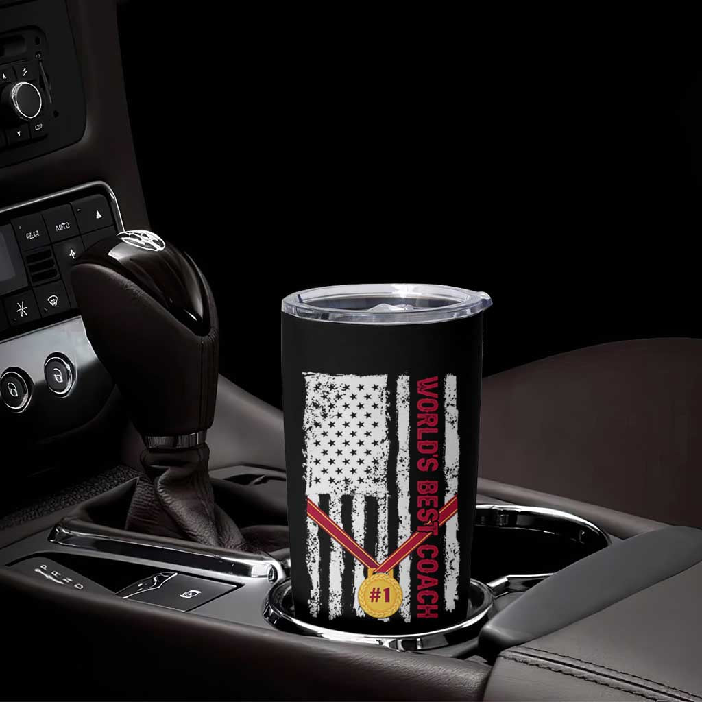 Coach Gifts Tumbler Cup World's Best Coach Appreciation Gifts US Flag