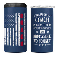 Coach Gifts 4 in 1 Can Cooler Tumbler Soccer Softball Basketball Football Coachs Appreciation Gift