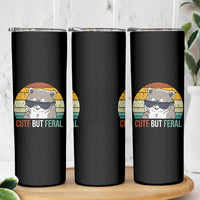 Funny Racoon Skinny Tumbler Cute But Feral