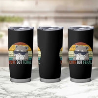 Funny Racoon Tumbler Cup Cute But Feral