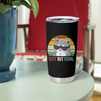 Funny Racoon Tumbler Cup Cute But Feral
