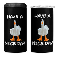 Duck You 4 in 1 Can Cooler Tumbler Funny Middle Finger Duck You White Elephant Gifts For Adults