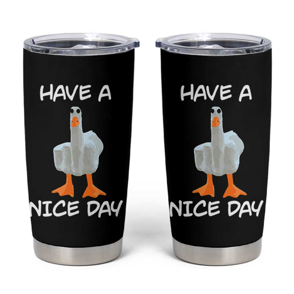 Duck You Tumbler Cup Funny Middle Finger Duck You White Elephant Gifts For Adults