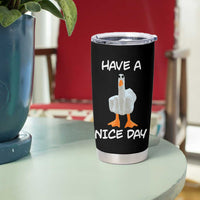 Duck You Tumbler Cup Funny Middle Finger Duck You White Elephant Gifts For Adults