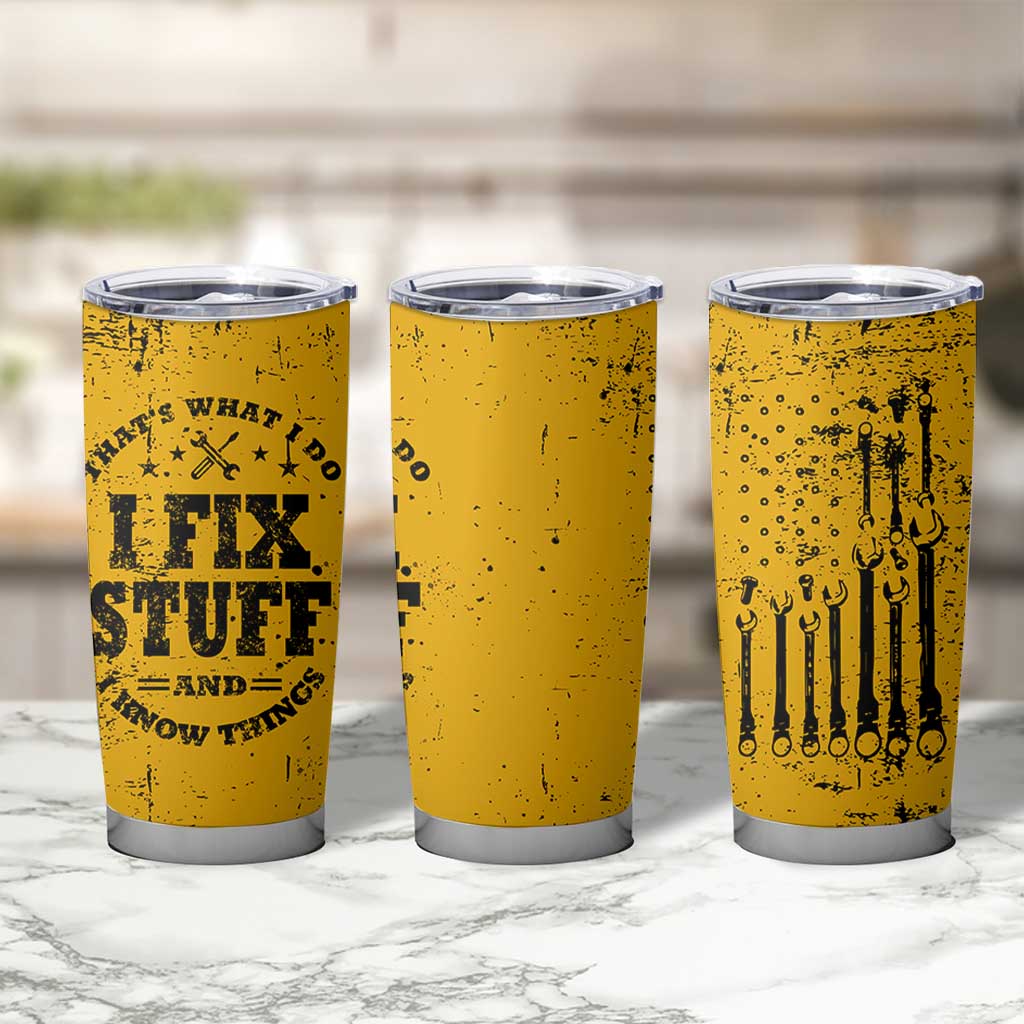 Funny Dad Tumbler Cup Grandpa Mechanic Handyman Engine Oil Filter Cup