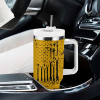 Funny Dad Tumbler With Handle Grandpa Mechanic Handyman Engine Oil Filter Cup